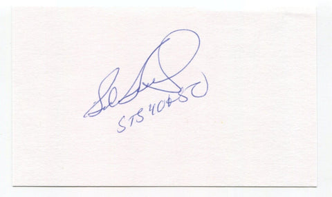 Sidney Gutierrez Signed 3x5 Index Card Autographed Space NASA Astronaut