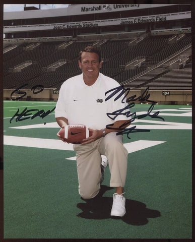 Mark Snyder Signed 8x10 Photo College NCAA Football Coach Autograph Marshall
