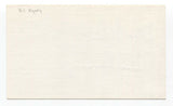 Bill Rigney Signed 3x5 Index Card Baseball Autographed Signature