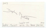 Daphne Marlatt Signed 3x5 Index Card Autographed Signature Author Writer Poet