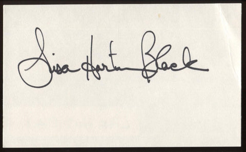 Lisa Hartman Black Signed Index Card  Autographed Signature AUTO From 1992