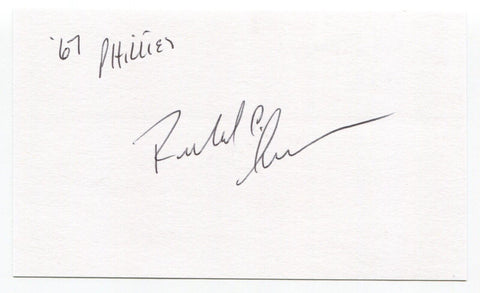 Dick Thoenen Signed 3x5 Index Card Autograph Baseball '67 Philadelphia Phillies