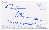 Roxie Lucas Signed 3x5 Index Card Autograph Actress Grease