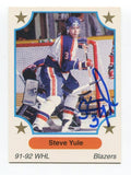 1991 7th Inning Sketch Steve Yule Signed Card Hockey Autograph AUTO #78