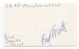 54-40 - Brad Merritt Signed 3x5 Index Card Autographed Signature Band Bassist