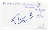 Ryan Hartman Signed 3x5 Index Card Autographed NHL Hockey SUPER EARLY CAREER