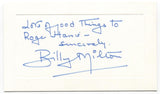 Billy Milton Signed Card Autographed Signature Actor