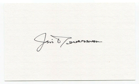 Jim Deverman Signed 3x5 Index Card Autographed John JFK Assassination Funeral