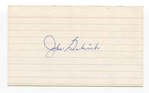 John Babich Signed 3x5 Index Card Baseball Autographed Signature