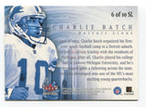 2000 Fleer SkyBox Charlie Batch Signed Card Football Autograph AUTO #6 of 10 SL