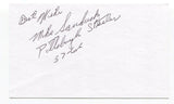 Mike Sandusky Signed 3x5 Index Card Autographed NFL Football Pittsburgh Steelers