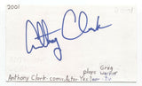 Anthony Clark Signed 3x5 Index Card Autographed Signature Actor