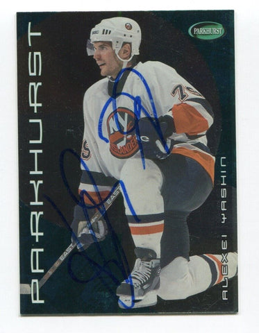 2001 Parkhurst Alexei Yashin Signed Card Hockey NHL AUTO #35 New York Islanders