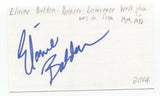 Elaine Baldwin Signed 3x5 Index Card Autographed Signature Lawrence Welk Dancer