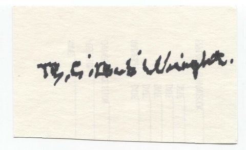 Bob Wright Signed 3x5 Index Card Autographed Signature Baseball Chicago Cubs