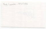 Bob Locker Signed 3x5 Index Card Autographed MLB Baseball Cubs Seattle Pilots