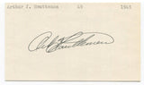 Art Houtteman Signed 3x5 Index Card Autographed MLB Baseball 1945 Detroit Tigers