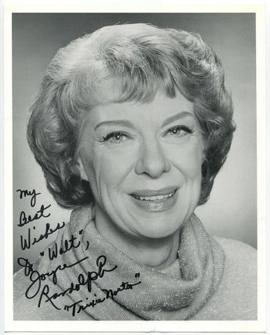 Joyce Randolph Signed 8x10 Photo Vintage Autographed Actress Honeymooners