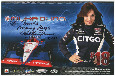 Milka Duno Signed Promo Photo Autographed Race Car Driver NASCAR