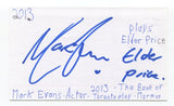 Mark Evans Signed 3x5 Index Card Autographed Actor A Chorus Line