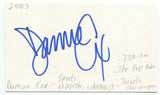 Damien Cox Signed 3x5 Index Card Autographed Canadian NHL Sports Reporter