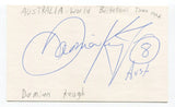 Damian Keogh Signed 3x5 Index Card Autographed Basketball Australia