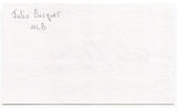 Julio Becquer 3x5 Index Card Autographed Signature Minnesota Twins Debut 1963