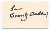 Beverly Aadland Signed 3x5 Index Card Autographed Actress South Pacific