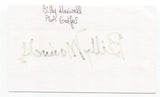 Billy Maxwell Signed 3x5 Index Card Autographed PGA Champion Golf Golfer