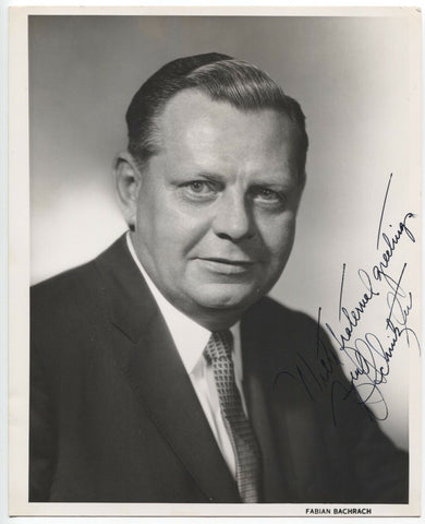 William F. Schnitzler Signed Photo Autographed Signature Secretary Treasurer