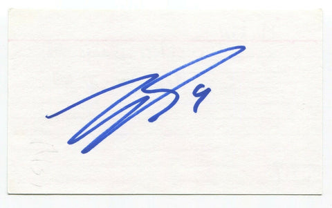 Michael McLeod Signed 3x5 Index Card Autographed NFL Hockey Player New Jersey