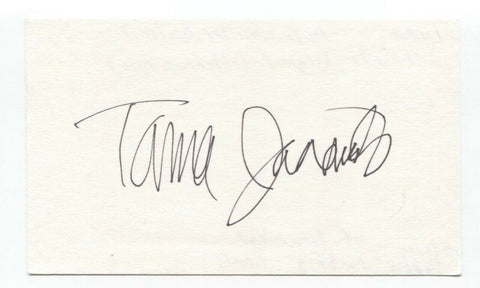 Tama Janowitz Signed 3x5 Index Card Autographed Signature Author Writer