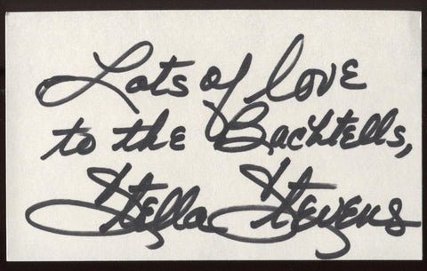 Stella Stevens Signed Index Card Signature Vintage Autograph AUTO 