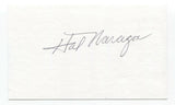 Hal Naragon Signed 3x5 Index Card Baseball Autographed Signature