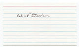 Robert Davison Signed 3x5 Index Card Autographed JFK Assassination Witness