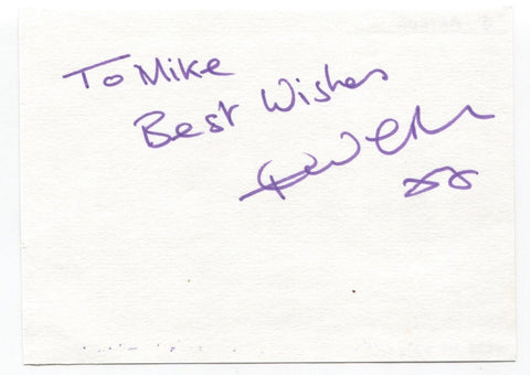 Rod Arthur Signed Page Autographed Signature Inscribed "To Mike"