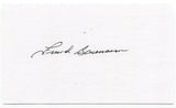 Frank Baumann 3x5 Index Card Autographed Signature Boston Red Sox Debut 1948