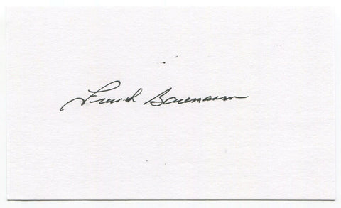 Frank Baumann 3x5 Index Card Autographed Signature Boston Red Sox Debut 1948