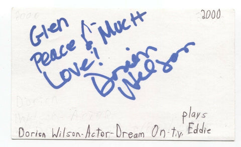 Dorien Wilson Signed 3x5 Index Card Autograph Signature Actor