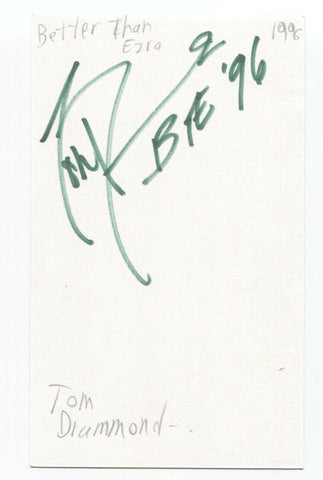 Better Than Ezra - Tom Drummond Signed 3x5 Index Card Autographed Signature