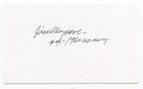 James Jim Claypool Signed 3x5 Index Card Autographed Hockey 1960 Olympic HOF