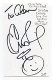 Christine Cushing Signed 3x5 Index Card Autographed Canadian Chef Cooking 
