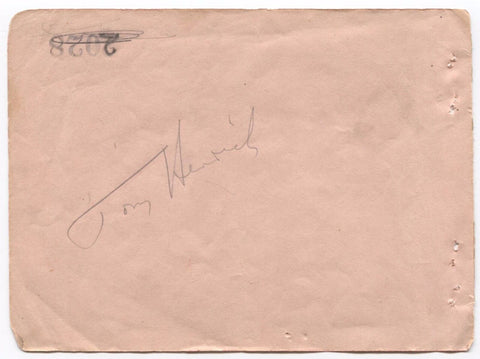 1950 Tommy Henrich Signed Album Page Vintage Autographed New York Yankees Team