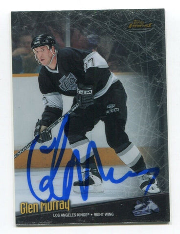 1999 Topps Finest Glen Murray Signed Card Hockey NHL AUTO #103 Los Angeles Kings