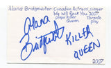 Alana Bridgewater Signed 3x5 Index Card Autographed Actress We Will Rock You