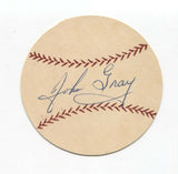 Johnny Gray Signed Paper Baseball Autograph Signature Philadelphia Athletics