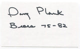 Doug Plank Signed 3x5 Index Card Autographed NFL Football Chicago Bears