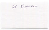 Ed Bouchee Signed 3x5 Index Card Autographed Baseball 1956 Philadelphia Phillies