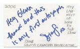 Diane Salema Signed 3x5 Index Card Autographed Signature MTV Host Actress 