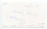 Michael Geddes Signed 3x5 Index Card Autographed Signature Creator Producer